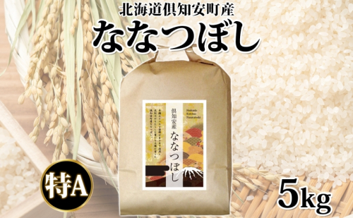 【2026年3月出荷】北海道 倶知安町産 ななつぼし 精米 5kg 米 特A 白米 お米 道産米 ブランド米 契約農家 ごはん 炊き立て ご飯 もちもち  国産 人気 お取り寄せ ギフト 贈り物 備蓄 保存 おまとめ買い ショクレン 送料無料 2512984 - 北海道倶知安町