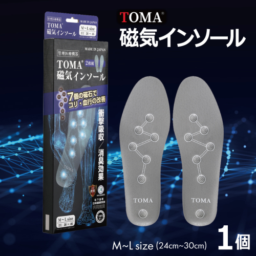 【スピード発送】TOMA磁気インソールM～Lsize（24cm～30cm） 030D245 2513071 - 大阪府泉佐野市