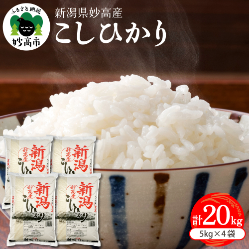 令和7年産 新潟県妙高産コシヒカリ20kg【順次発送】 2513683 - 新潟県妙高市