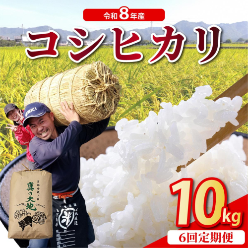 【定期6回】【令和8年産 新米】コシヒカリ 10kg×6回 京都丹波産 農家直送 産地直送 新米予約 ※8月中旬ごろより新米をお届け！ 2513684 - 京都府亀岡市