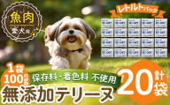 a1089-F ＜保存料・着色料 不使用＞愛犬用無添加テリーヌ レトルトパック 魚テリーヌ20袋(1袋約100g・合計約2kg)【Nフードサービス】姶良市 魚 テリーヌ 犬 ドッグ ペット フード エサ レトルト おやつ ごはん ご飯 間食 ご褒美