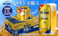 【定期便：12回】オリオンビール オリオン麦職人 500ml×24本 オリオン 発泡酒 orion 沖縄 青い海 リゾート 夏 爽快感 満足感 家飲み アウトドア バーベキュー スポーツ観戦 ビーチ リラックス 職人仕込 喉ごし 麦のうまみ コク 東村