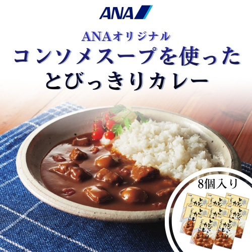 1052.ANAオリジナルビーフコンソメスープを使ったとびっきりカレー８個セット（A1052-1） 2515452 - 和歌山県有田市