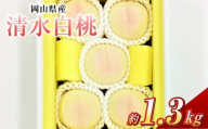 清水白桃 5玉(合計約1.3kg)果物 デザート スイーツ フルーツ 果肉 美味しい 甘い 柔らかい 上品 高級品種 贈り物 ギフト[2026年7月下旬〜8月上旬迄順次発送予定]