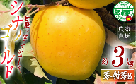 りんご シナノゴールド 秀 〜 特秀 3kg ( 8 〜 11玉 ) サイズおまかせ 関果樹園もりんご 沖縄県への配送不可 2026年11月上旬頃から2026年12月上旬頃まで順次発送予定 令和8年度収穫分 減農薬栽培 ネオニコチノイド系農薬不使用 信州 果物 フルーツ リンゴ 林檎 長野 予約 農家直送 長野県 飯綱町 [2087]