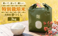 とくべつの中のとくべつ 特別栽培米 3kg 夢つくし 吉富町/(株)やました [BGBX001] 米 こめ コメ 白米 はくまい ご飯 ごはん ライス らいす ギフト 贈り物 贈答 国産 おすすめ 精米 白米 お米 ライス ごはん 米 こめ ご飯 国産