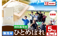《定期便12ヶ月》令和7年産【無洗米】特別栽培米 ひとめぼれ 5kg 秋田県産 [ひとめぼれ 米 お米 白米 精米 無洗米 特別栽培米 ブランド米 食卓 秋田県産 秋田県 由利本荘市]