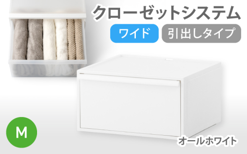 クローゼットシステム ワイド引出し（M） CS-WD2 オールホワイト  (5色からお好きなカラーが選べる)  ／ クローゼット 収納 組み合わせ 引出し ライクイット like-it 奈良県 葛城市【like024-1】 2520858 - 奈良県葛城市