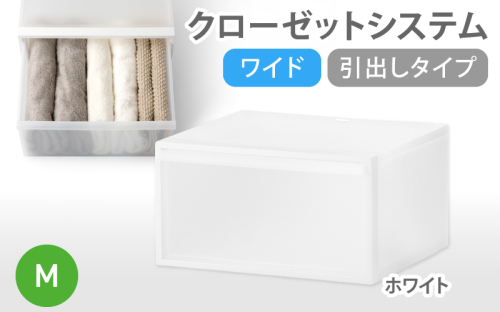 クローゼットシステム ワイド引出し（M） CS-WD2 ホワイト (5色からお好きなカラーが選べる)  ／ クローゼット 収納 組み合わせ 引出し ライクイット like-it 奈良県 葛城市【like024-4】 2520886 - 奈良県葛城市