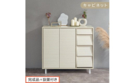 【完成品＋設置付き】キャビネット〔Aタイプ〕（ホワイト）キャビネット おしゃれ 木製 チェスト 引き出し 収納棚 扉付き リビングボード ハイタイプ 本棚 幅90cm ラック 木製 TKONVB018120-0-WH