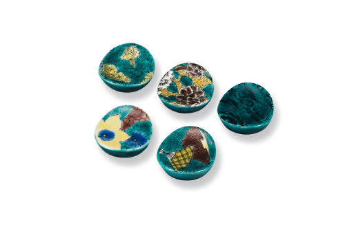 箸置　古九谷風五趣　大志窯 2521871 - 石川県能美市