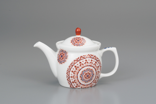 ポット急須 赤絵丸紋　大志窯 2521873 - 石川県能美市