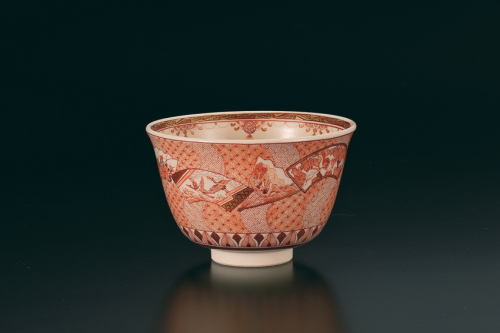 抹茶碗　扇面ちらし文 福島武山作 2521899 - 石川県能美市