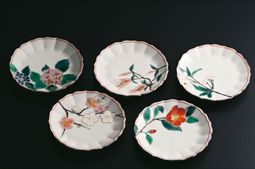 鉢揃　絵変わり四季の花　晄窯 2521905 - 石川県能美市