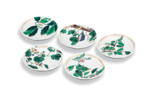 5号皿揃　山の恵み　晄窯 2521906 - 石川県能美市