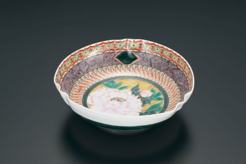 菓子器　色絵牡丹　宮本晄作 2521908 - 石川県能美市