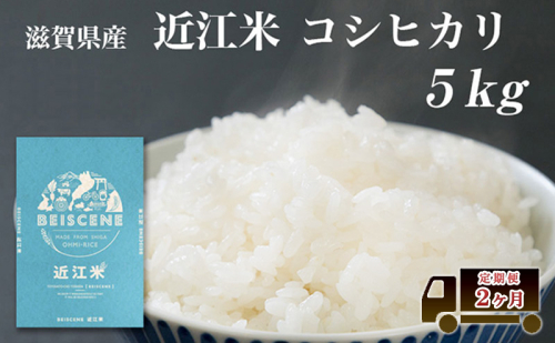 特A受賞歴 定期便 コシヒカリ 5kg×2ヶ月 令和7年産 滋賀県豊郷町産 近江米 お米 白米 ごはん ライス 主食 炭水化物 おにぎり 定期 2回 2521913 - 滋賀県豊郷町