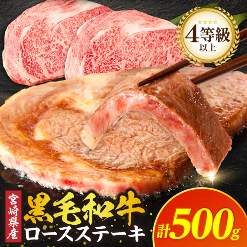 ≪宮崎県産≫黒毛和牛ロースステーキ(計500g) 肉 牛 牛肉 焼肉 国産_T030-2155 2523113 - 宮崎県都農町