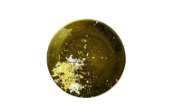 丸小皿 マジョ（金箔）グリーン［NF179］