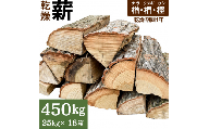 【2024年10月から発送】ナラ・クヌギ・カシ【乾燥薪】大割25kg×18箱