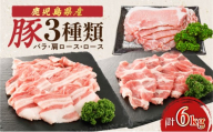 【 生活応援 ＋豚生餃子 1P 】 期間限定 鹿児島県産豚 3種類 6kg（バラ・肩ロース・ロース）　K002-026_06_cp