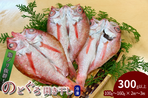 のどぐろ開き干し 300g以上 100g～160g × 2枚～3枚 【176_1785】 2527173 - 島根県浜田市