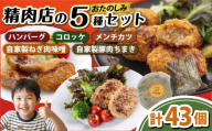 マルシンのお惣菜 5種のお楽しみセット 【有限会社丸伸商事】 コロッケ ハンバーグ メンチカツ 自家製豚肉ちまき 自家製ねぎ肉味噌 [AKFH049]