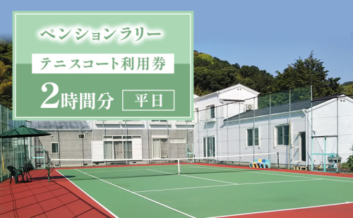 ペンションラリー テニスコート利用券 2時間分 【平日】 クーポン チケット テニスコート ペンション レジャー スポーツ 静岡 河津町 2528005 - 静岡県河津町