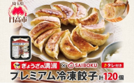 [№5712-0771]プレミアム 冷凍餃子 120個 SAIBOKU ぎょうざの満洲 タレ付き コラボ サイボク ゴールデンポーク ポーク 豚肉 国産 小麦粉 モチモチ 水餃子 冷凍調理 焼餃子ゆで餃子 ギョウザ 夕食 おつまみ 晩酌 埼玉県 日高市