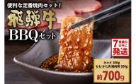 飛騨牛BBQセット(カルビ350g、もも・かた肉 焼き肉用350g)[岐阜県 可児市 肉 お肉 ブランド ブランド牛 バーベキュー 詰め合わせ お取り寄せ グルメ]