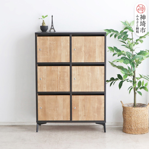【東馬家具】タナスロッカー 6P【ロッカー スタイリッシュ 収納 国産】(H060697) 2529341 - 佐賀県神埼市
