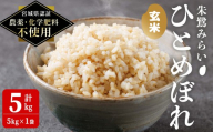 ＜宮城県認証 農薬・化学肥料不使用＞ひとめぼれ 玄米 5kg(5kg×1袋) 朱鷺みらい 玄米 登米市産 お米 おこめ 米 コメ 白米 ご飯 ごはん おにぎり お弁当 【オーガニックとめネットワーク】tm391