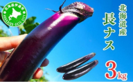 ＜先行予約＞北海道伊達産 長ナス 3kg 詰め [2026年発送]【ogr-001】