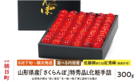 ＜ 先行予約 ＞ 山形県産 さくらんぼ （ 佐藤錦 ・ 紅秀峰 ） 特秀品 L 化粧手詰 300g 【2026年6月下旬から7月上旬発送】 山形県 果物 フルーツ 高級 初夏 夏 送料無料