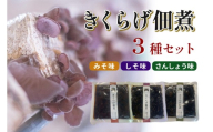 きくらげ佃煮 3種セット（みそ味、しそ味、さんしょう味） 【157_0005】