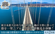 白鳥大橋主塔登頂クルーズ 標準コースチケット 大人2名様 【 ふるさと納税 人気 おすすめ ランキング  体験 チケット 白鳥大橋 主塔 登頂 クルーズ イベント 休日 休暇 休み 北海道 室蘭市 送料無料 】 MROX008