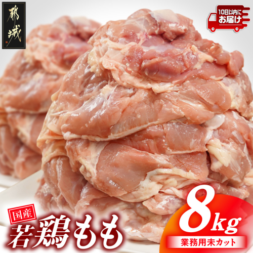 【業務用】国産若鶏もも肉8kg≪みやこんじょ特急便≫_23-33-004-8kg-Q 2533522 - 宮崎県都城市