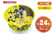 【麺のスナオシ】カップ カレー南蛮うどん ２ケース(計24個)【ストック 常温保存 即席麺 非常食  備蓄 長期保存 保存食 防災 人気 大容量 水戸市 茨城県】（BY-31）