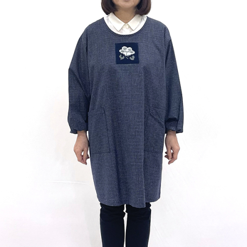 久留米織 文人調割烹着 文人紺【BA060-NA】 2533935 - 福岡県大木町