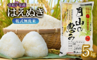 【令和7年産】 特別栽培米 はえぬき 乾式無洗米 5kg (5kg×1袋) 山形県鶴岡市産　米工房 月山【令和8年6月15日～6月21日発送】 | 国産 ブランド米 米どころ 庄内米 ご飯 おにぎり 冷めても美味しい お弁当 おすすめ 人気 贈答 ギフト プレゼント 農家直送 発送週 選べる