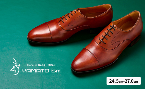 YAMATOism ヤマトイズム 牛革ビジネスシューズ 紳士靴 YAP100（ブラウン）【ファッション・靴・シューズ・革製品・革靴】 光沢感 2535625 - 奈良県大和郡山市