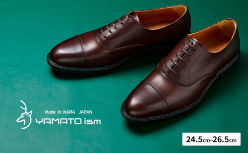 YAMATOism ヤマトイズム 牛革ビジネスシューズ 紳士靴 YAP1000（ダークブラウン）【ファッション・靴・シューズ・革製品・革靴】 メンズ 男性 履き心地 日本製 イタリアンレザー 柔らか 手触り 上品 光沢 耐久性 3E 2535633 - 奈良県大和郡山市