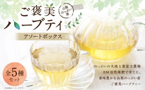 山梨のっぷい産ご褒美ハーブティー アソートボックス ハーブティー ハーブ お茶 国産 山梨県産 ティーバッグ 詰合せ 2536585 - 山梨県中央市
