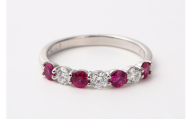 【サイズ：17号】＜ 甲府ジュエリー ＞ルビー,ダイヤモンド　ＰＴ950ハードプラチナリング　R3604RB-P