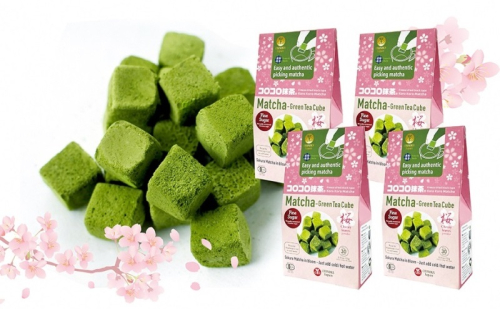 コロコロ抹茶キューブ　桜（微糖）（30個入り×4箱）〈 有機 オーガニック 無農薬 宇治抹茶 抹茶キューブ 凍結乾燥 抹茶 桜フレーク〉 2538390 - 京都府宇治田原町
