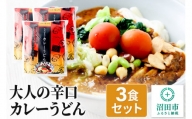 大人の辛口カレーうどん(ホットパック冷凍品)3食セット【1201886】