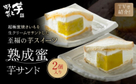TVで紹介! 熟成蜜芋サンド 2個入り｜京都 芋スイーツ専門店 焼きいも×生クリーム 贅沢 人気 [ メディアで話題 焼き芋の生クリームサンド とろける甘さ 食べ応え十分 グルメ おすすめ さつまいも お菓子 おやつ 芋と野菜 お取り寄せ 通販 送料無料 ふるさと納税 ]