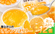 ゼリー オレンジ 12個 入り プデナー ゼリー フルーツ とくれん フルーツゼリー 給食 冷凍 徳島 スイーツ お取り寄せ シャーベット 懐かしい 温州みかん みかん