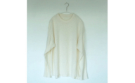 ＜ezu＞monochrome sweater white /コットン100%◆高級◆白◆Mサイズ【1720355】