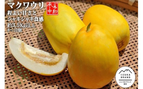 農家直送 程よい甘さのマクワウリ約3.5kg (8-12個)＜2026年7月下旬から発送開始分先行予約＞【A6-044】 2543055 - 福岡県飯塚市